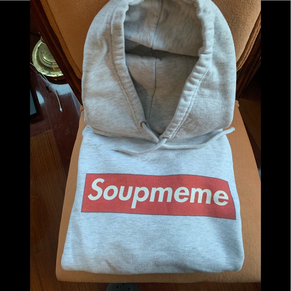 One of a kind “soup meme” hoodie 😂